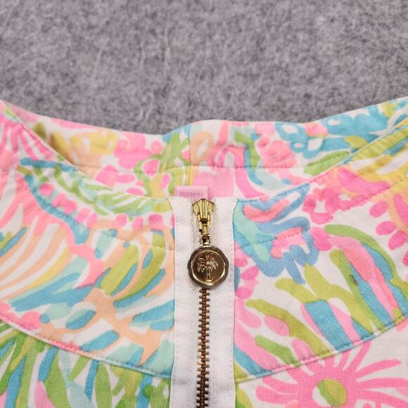Lilly Pulitzer Skipper Popover Womens Small 1/2 Zip Coral UPF 50+ Sweatshirt - Picture 6 of 15